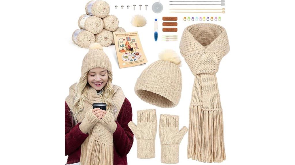 beginner knitting kit set