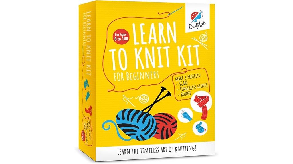 beginner knitting kit set