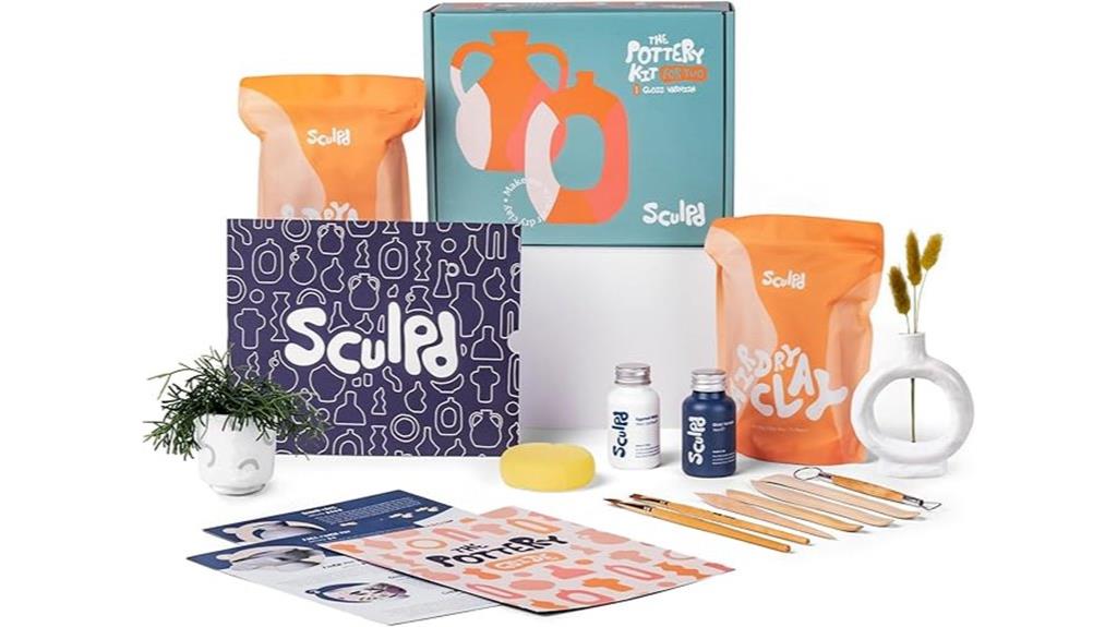 beginner pottery kit included