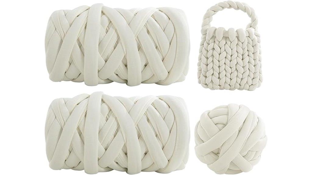 beige chunky yarn