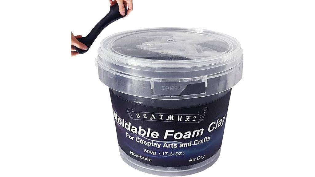 black foam clay craft