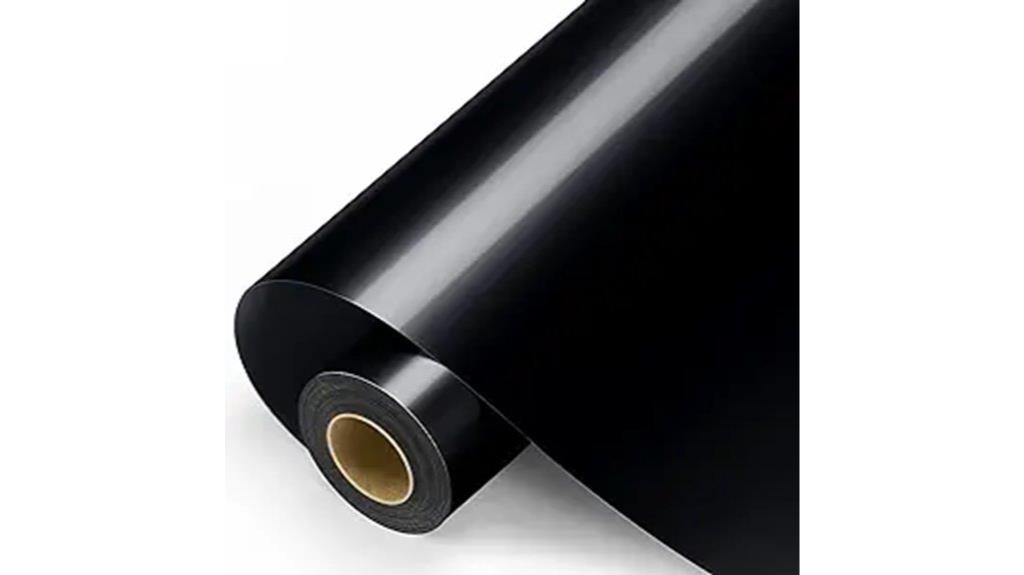 black glossy vinyl roll