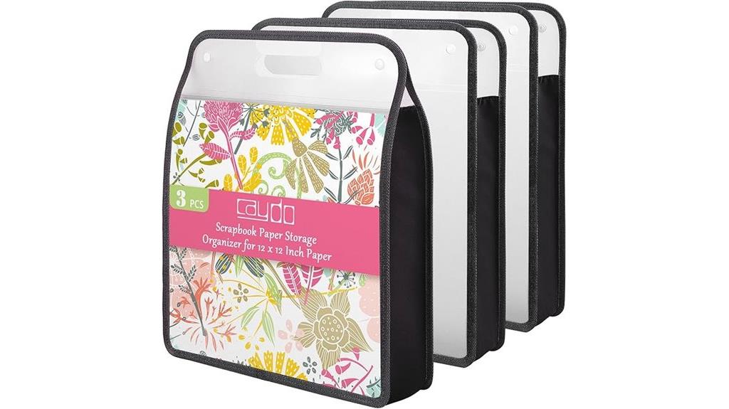 black scrapbook organizer pack