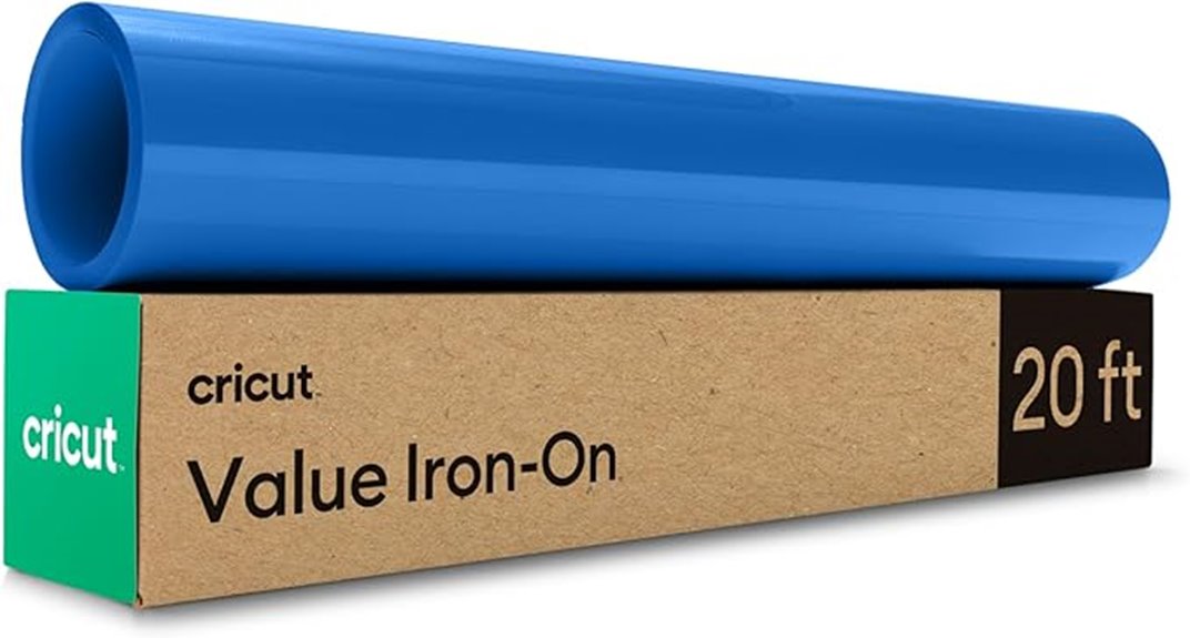 blue cricut iron on