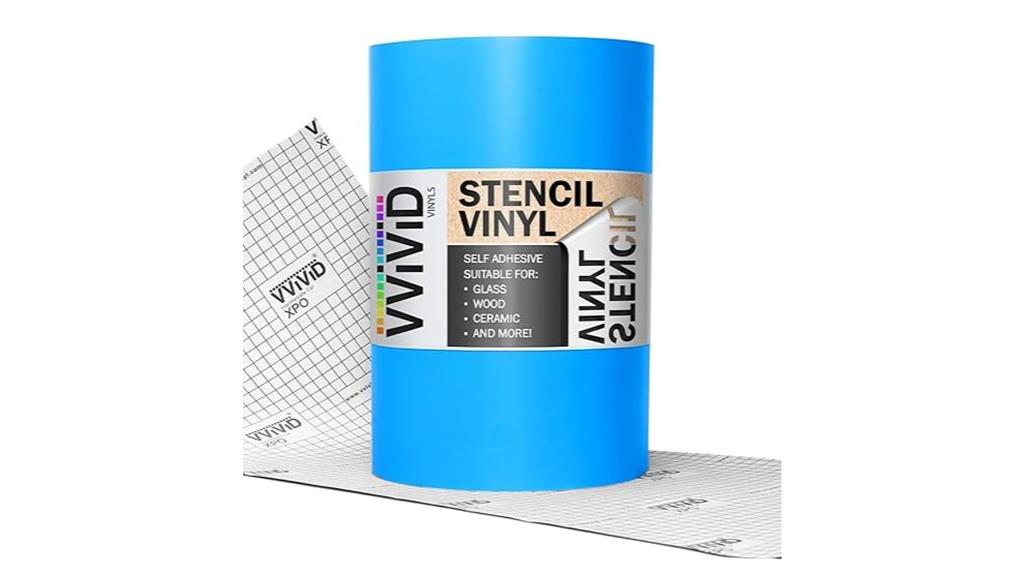 blue stencil vinyl masking