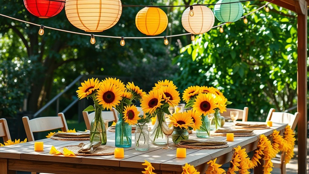 bright cheerful summer floral displays