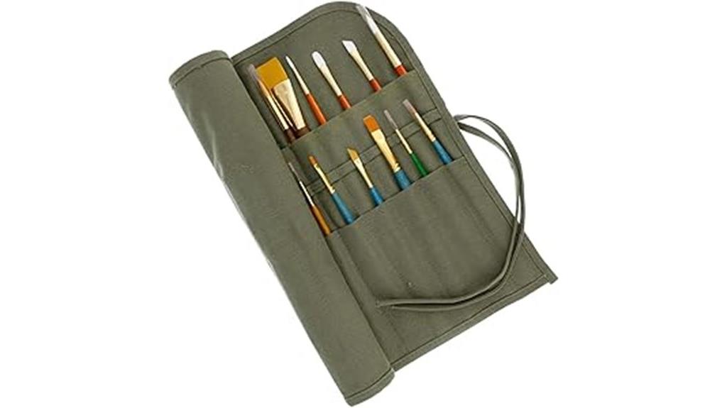 canvas brush organizer roll