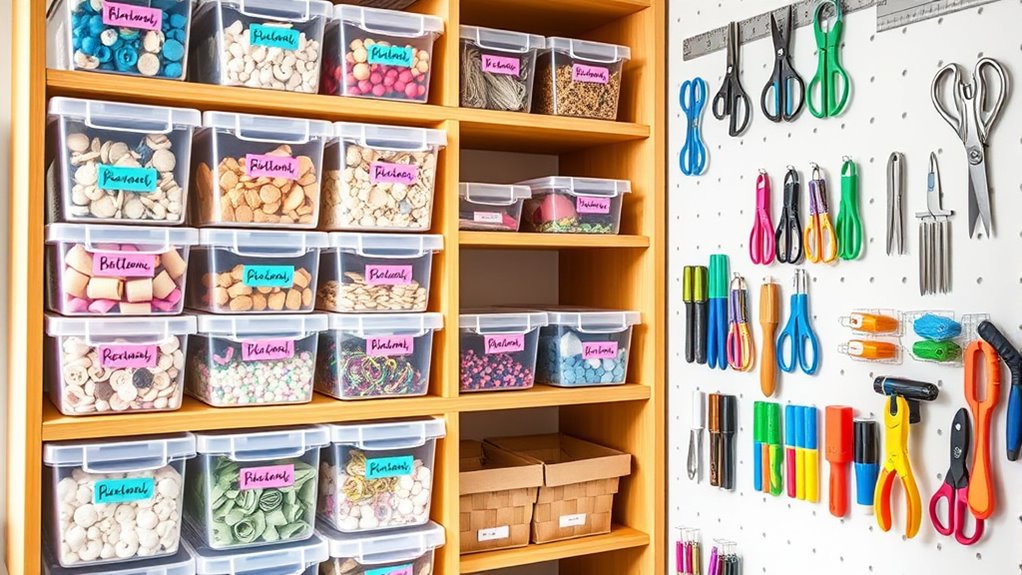 categorize and organize supplies
