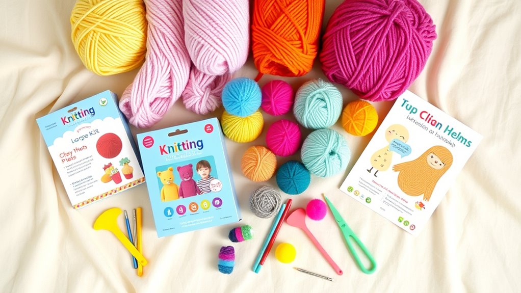child safe engaging knitting kits