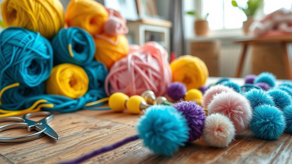 choose vibrant colorful yarn