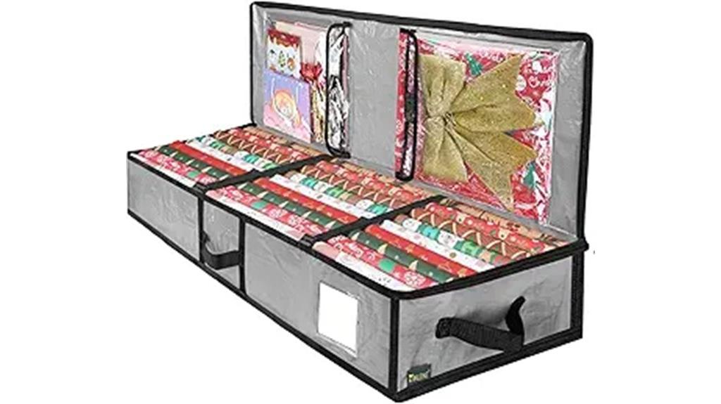 christmas wrapping paper storage