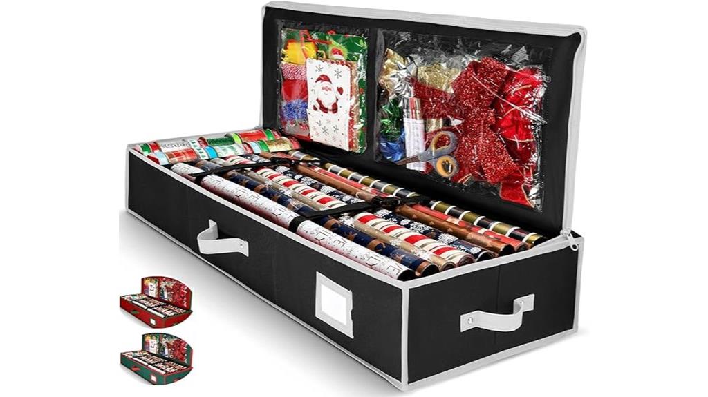 christmas wrapping paper storage