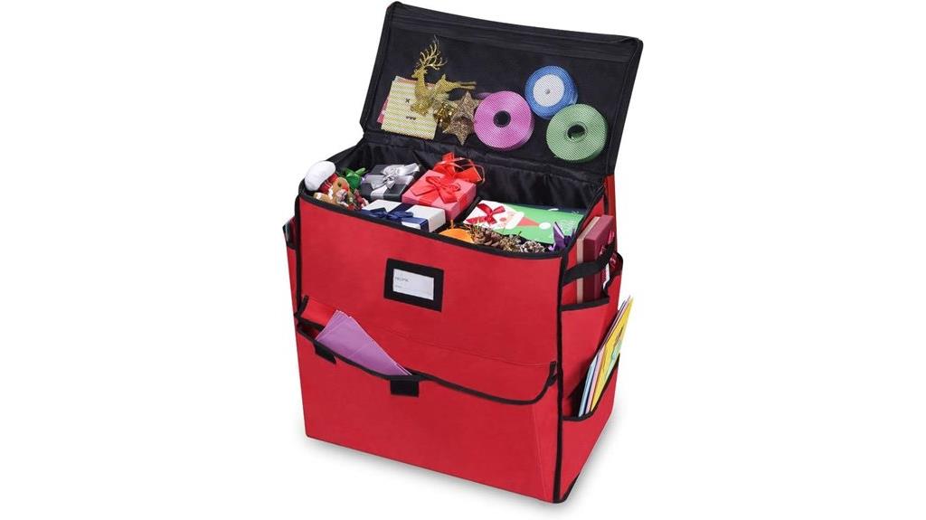 christmas wrapping supplies storage