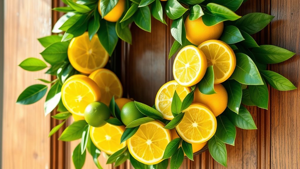 citrus wreath home decor