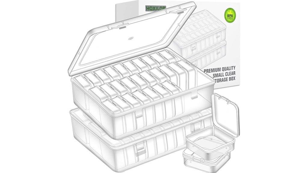 clear bead storage boxes