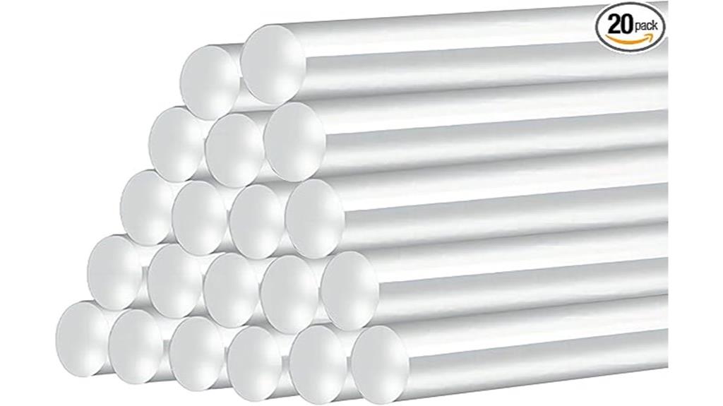 clear full size hot glue sticks