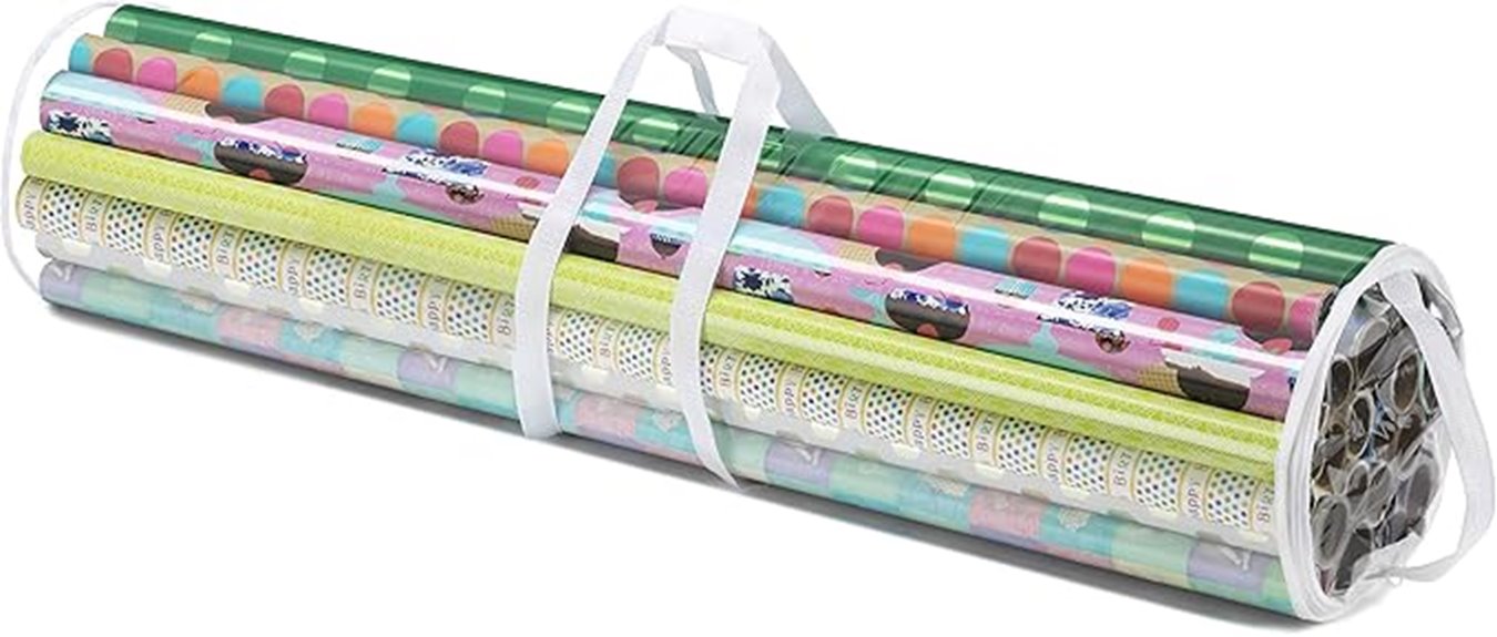 clear gift wrap storage
