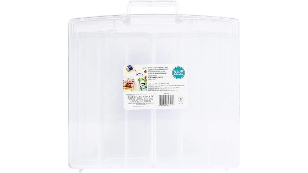 clear washi tape organizer