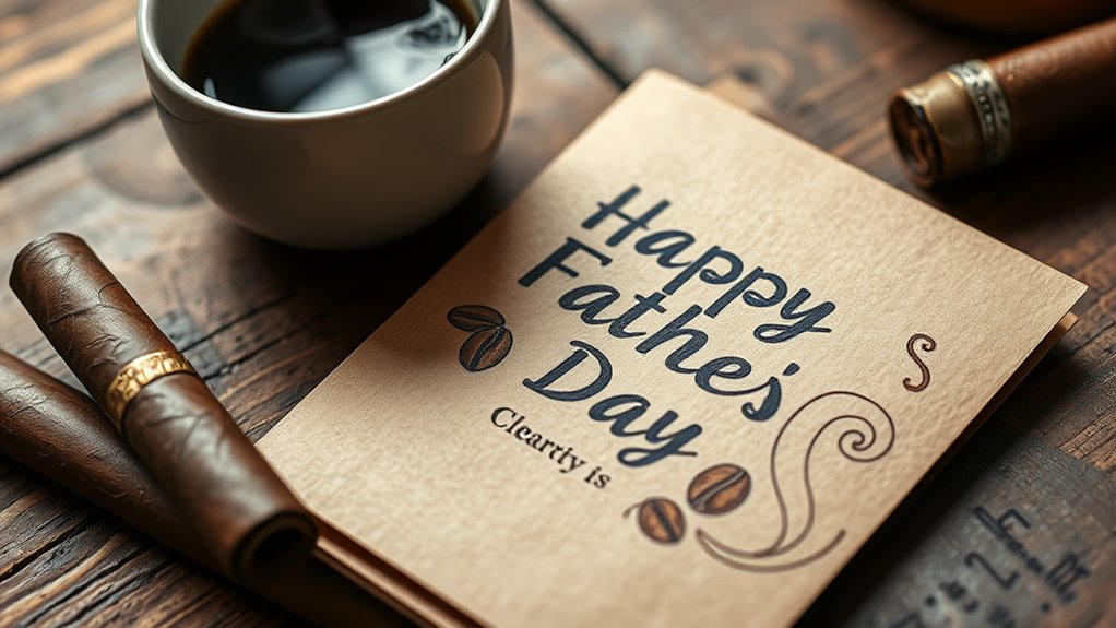 coffee cigar dad card