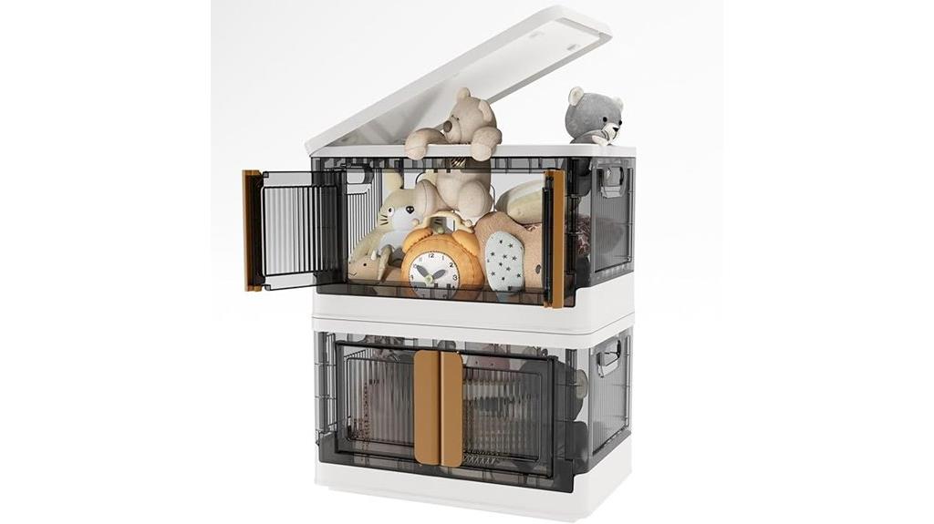 collapsible storage bin set