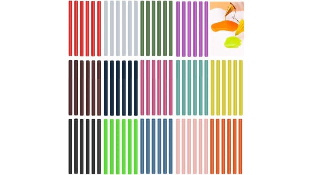 colored hot glue sticks