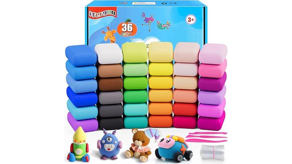 colorful air dry clay