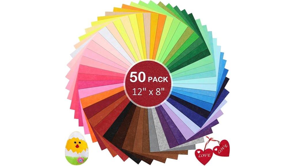 colorful felt fabric sheets