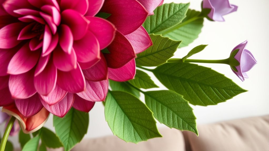 colorful felt flower wall art