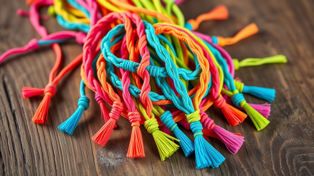 colorful friendship bracelet craft