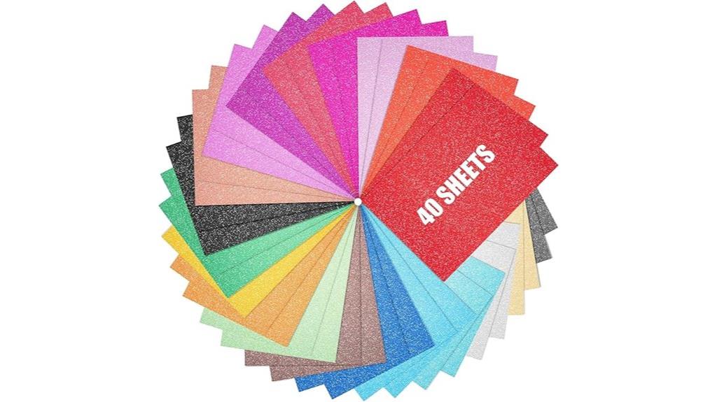 colorful glitter cardstock pack