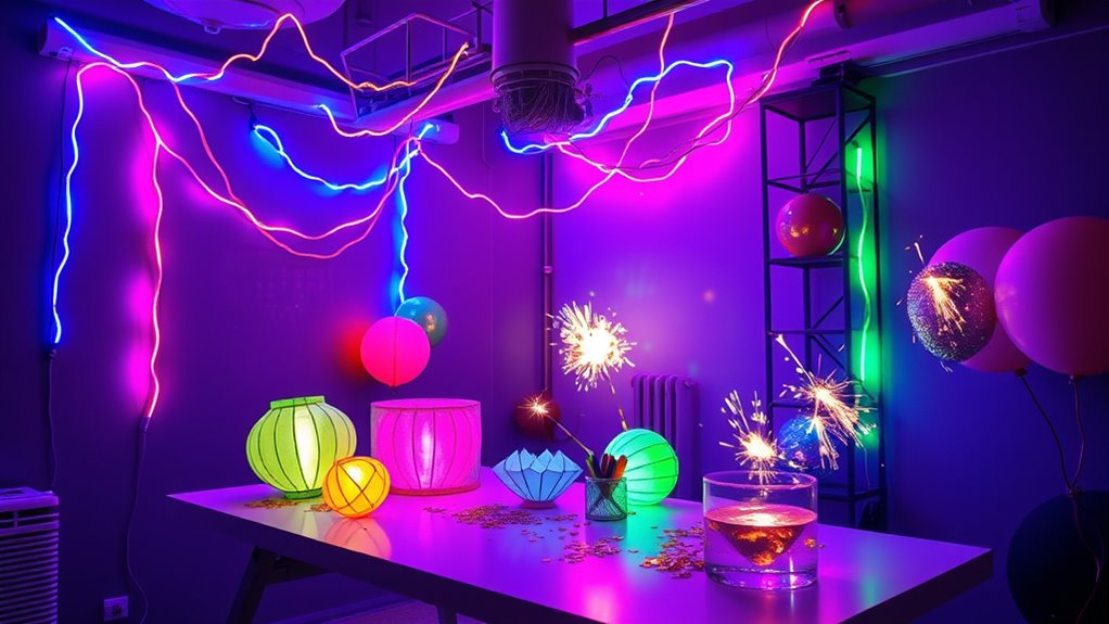 colorful neon light decor