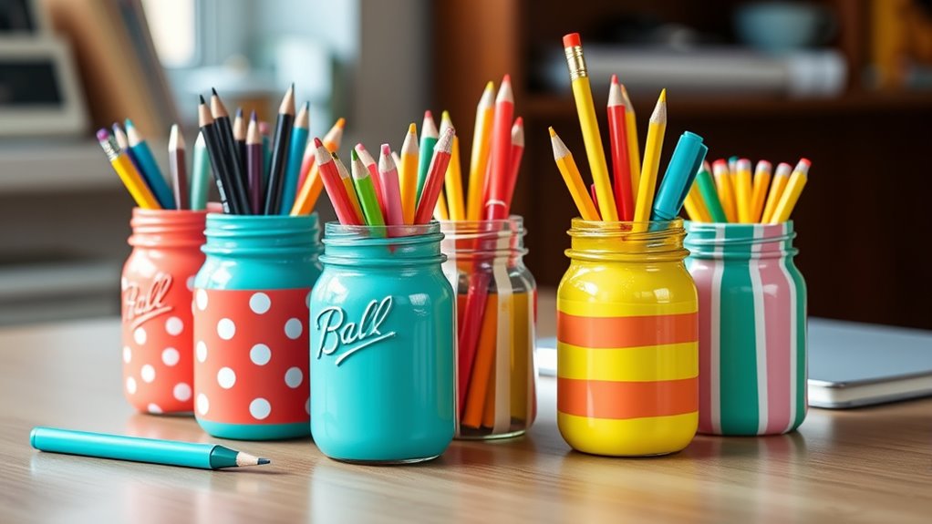 colorful personalized desk organizers