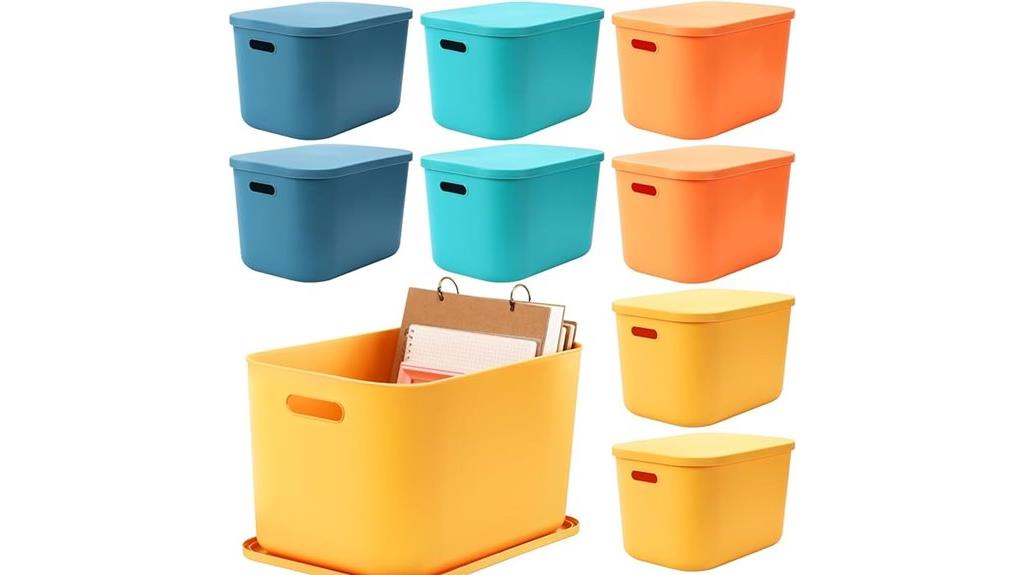 colorful storage bin set