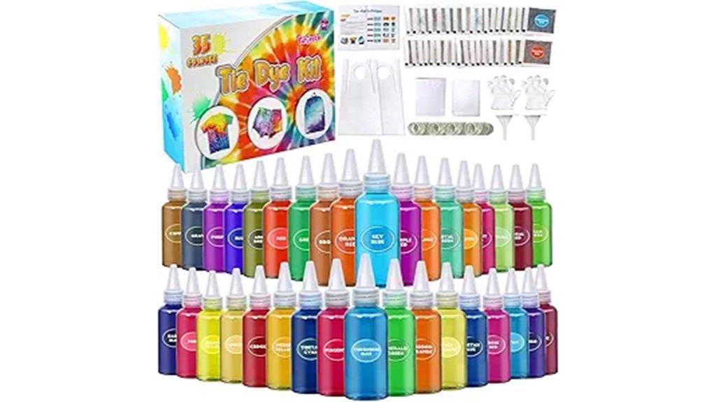 colorful tie dye kit