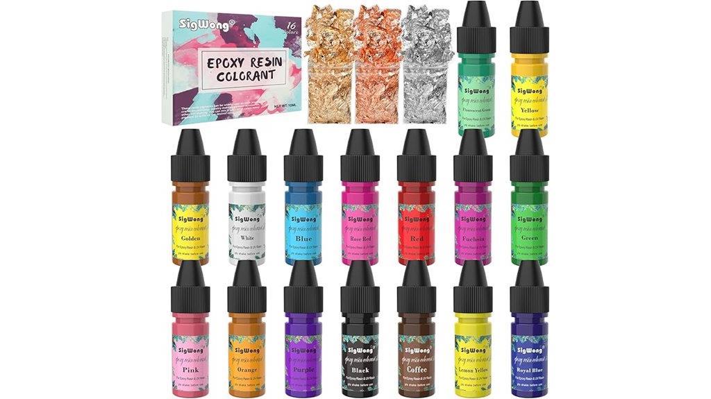 colorful translucent epoxy dyes