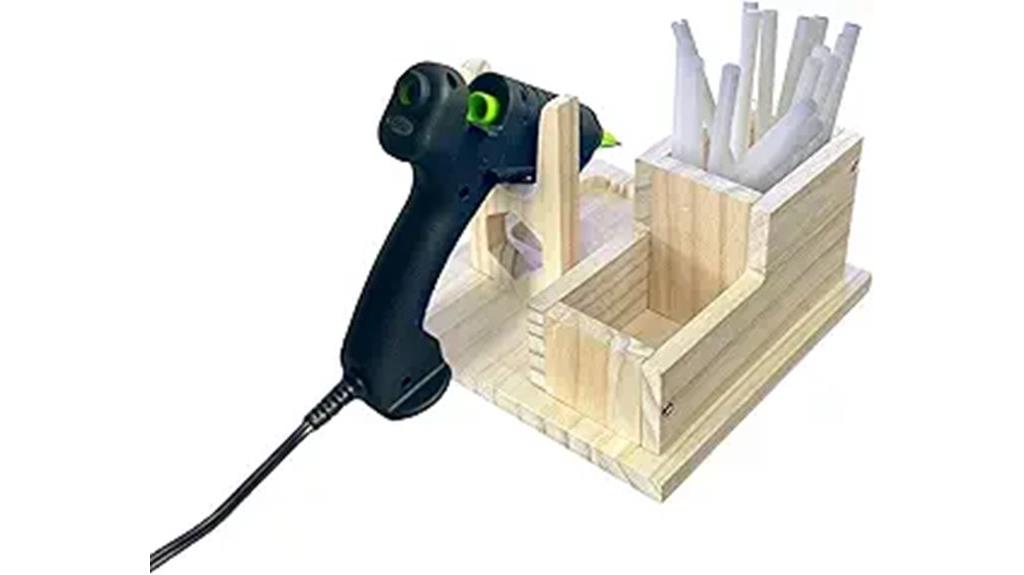 compact glue gun storage