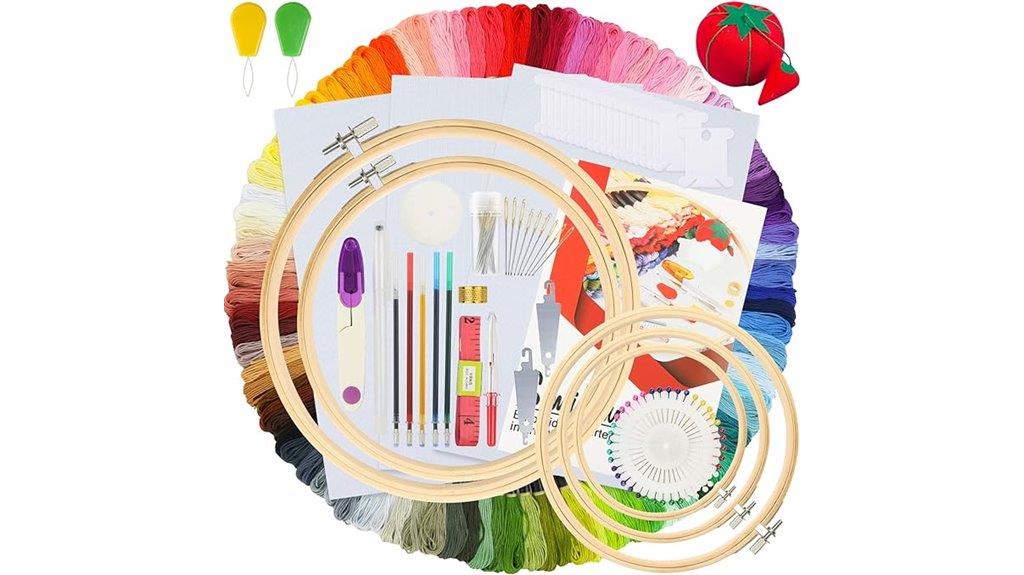 complete 215 piece embroidery kit