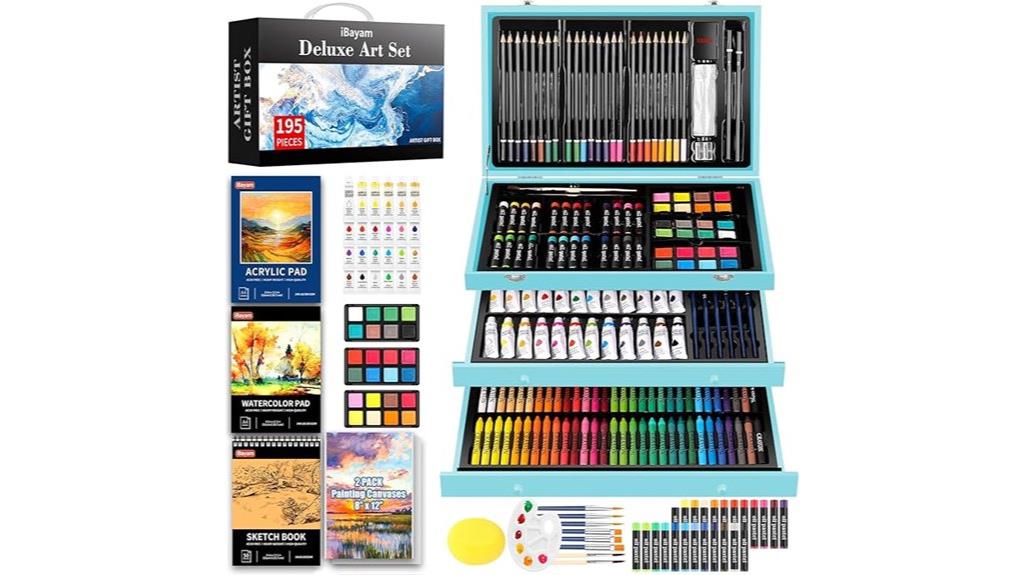 comprehensive art supplies pack