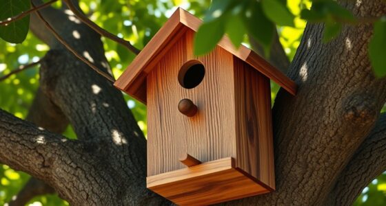 constructing a homemade birdhouse