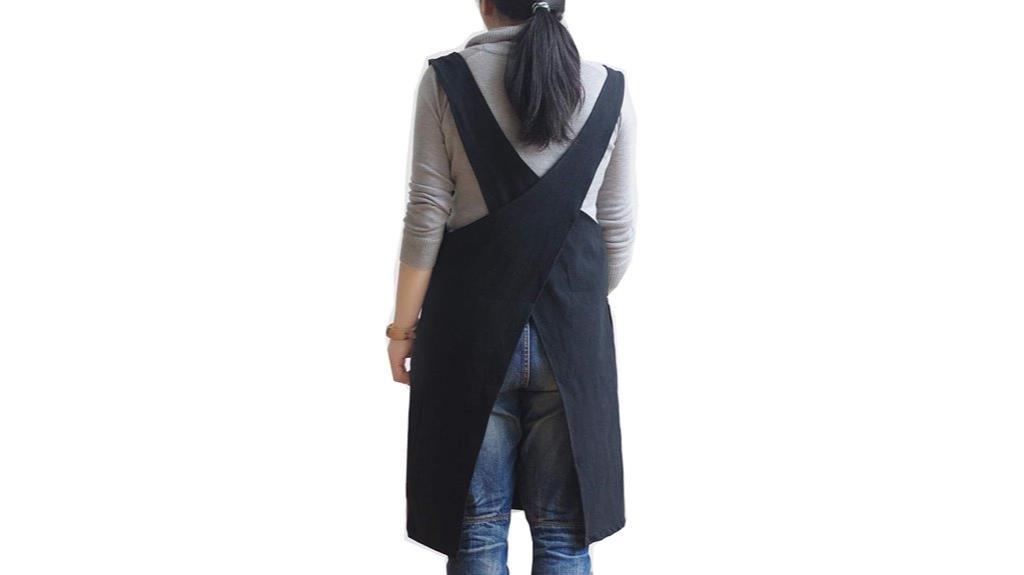cotton linen apron with pockets