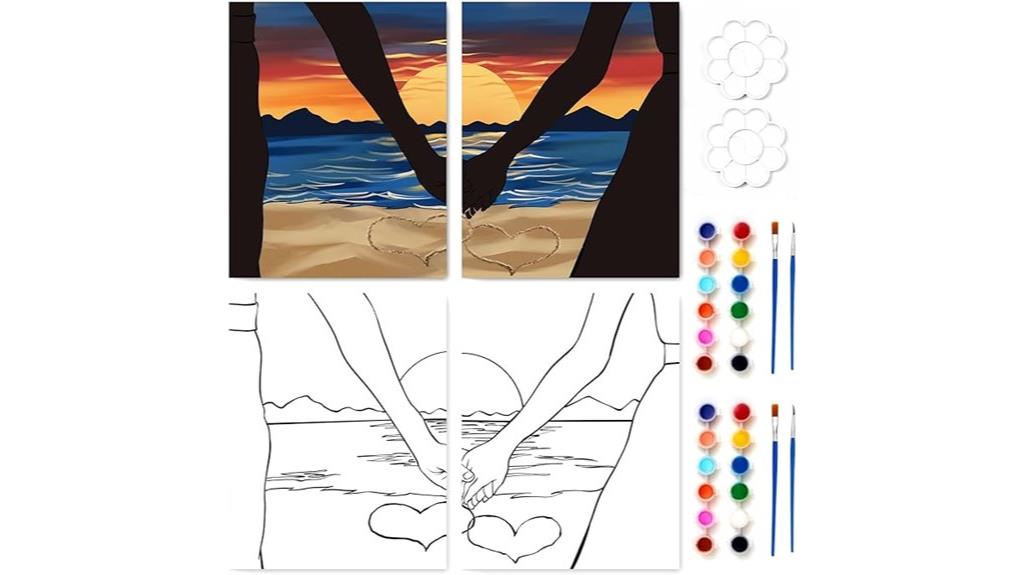 couples paint and sip