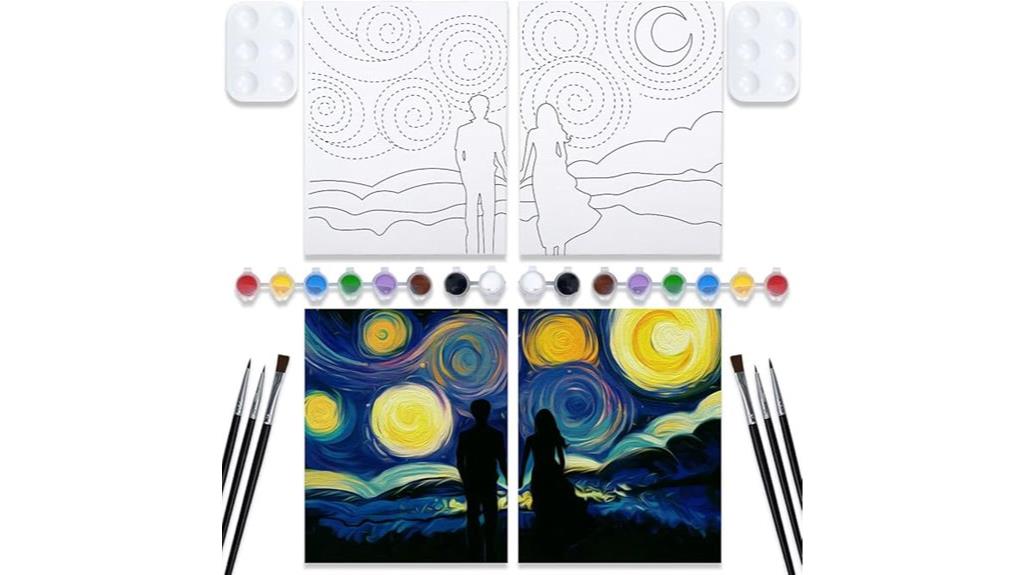 couples paint party kit