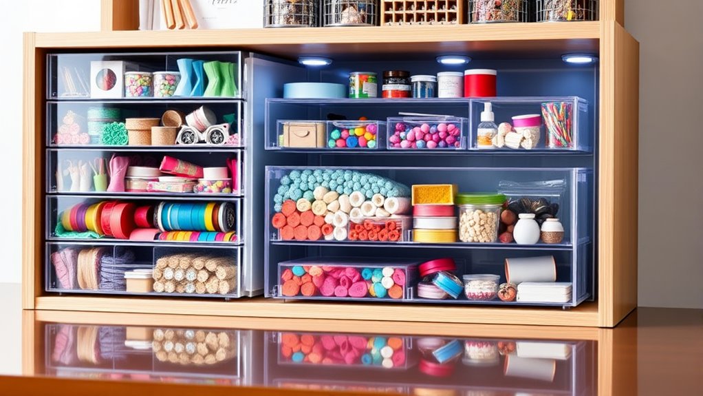 craft storage space and features