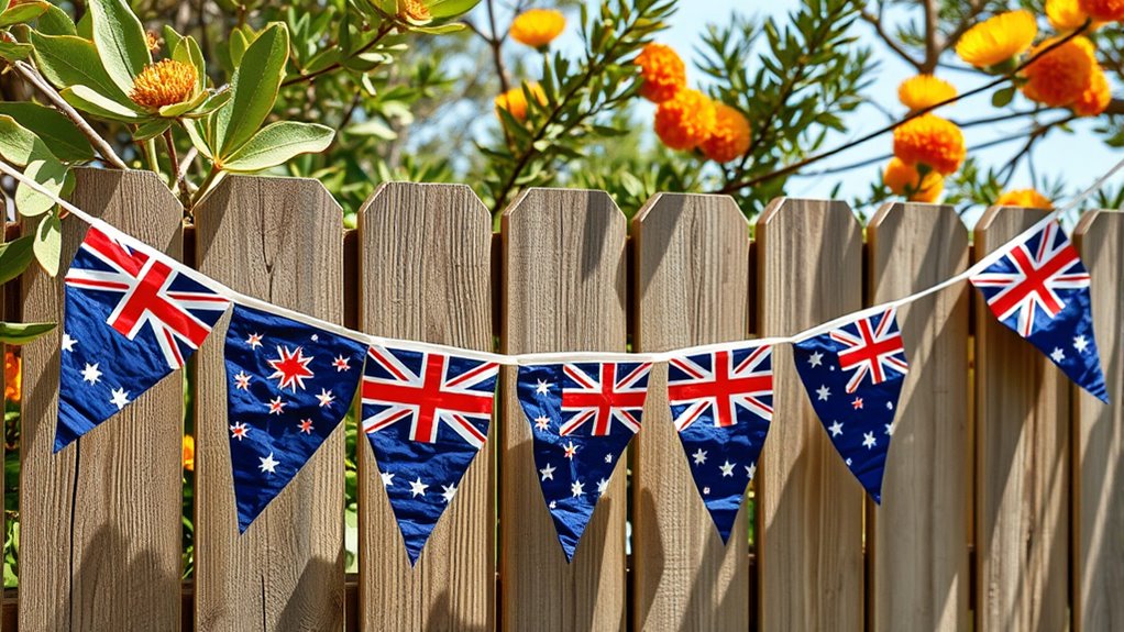 create aussie flag bunting