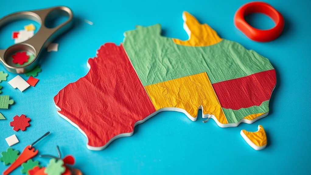 create australia map puzzle