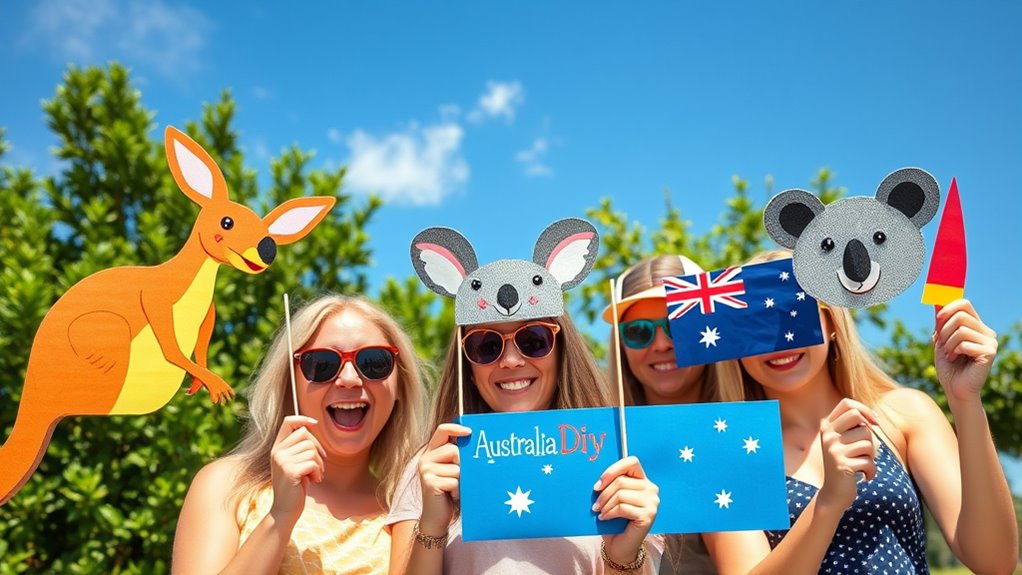 create australian themed photo props