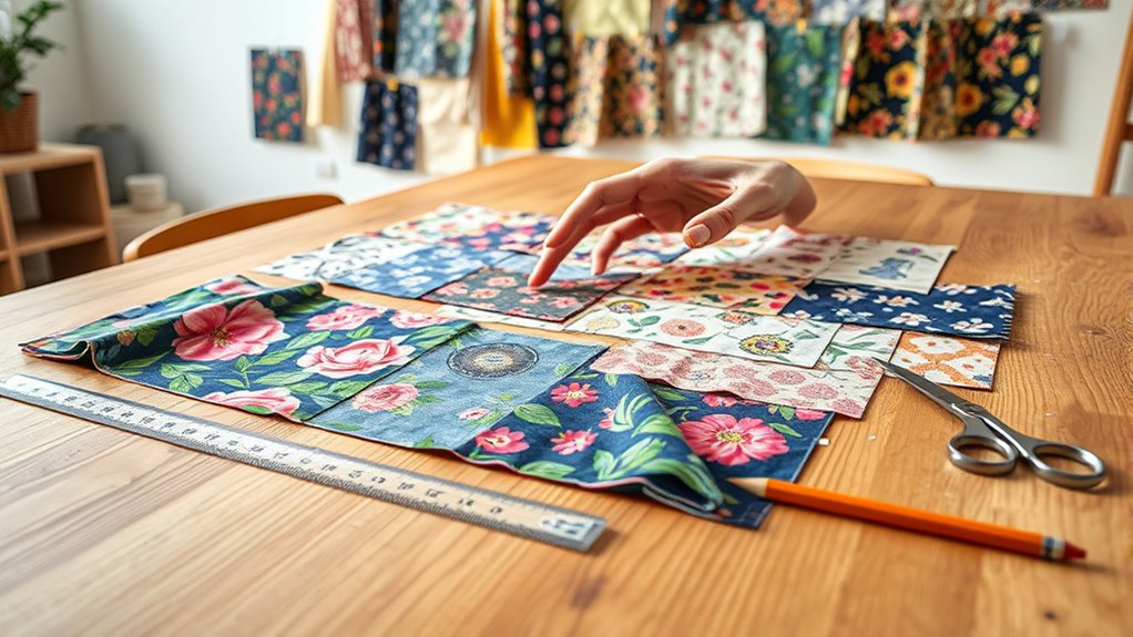 create balanced fabric patterns