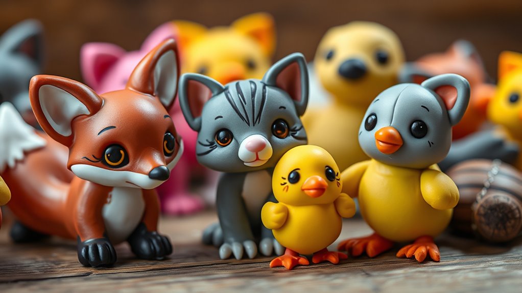 create charming clay animals