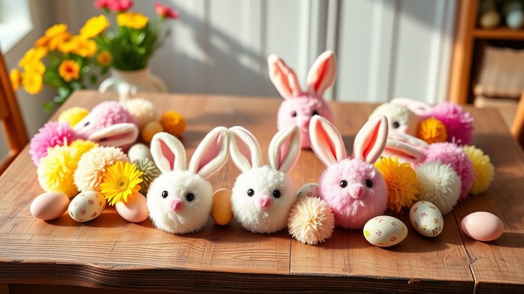 create colorful bunny garland