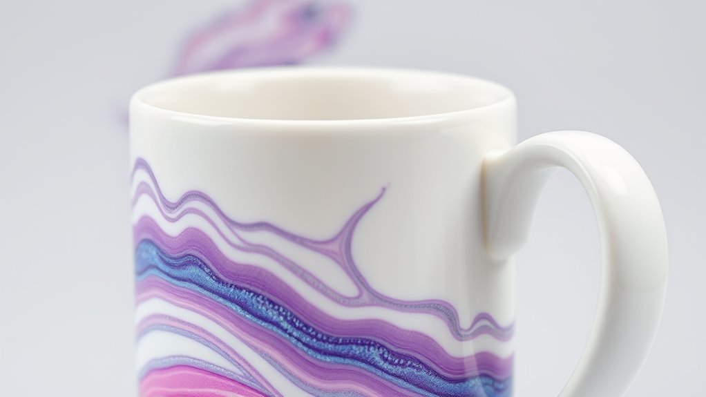create colorful marbled mug